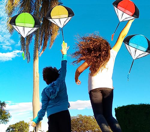 Paracaídas Infantiles pack Oferta de 4 unidades, Juegos al Aire Libre para Niños Divertidos,...