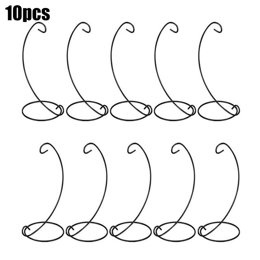 DAZZLEEX 10pcs Natale palla titolare ornamento appeso espositore gancio metallo L forma