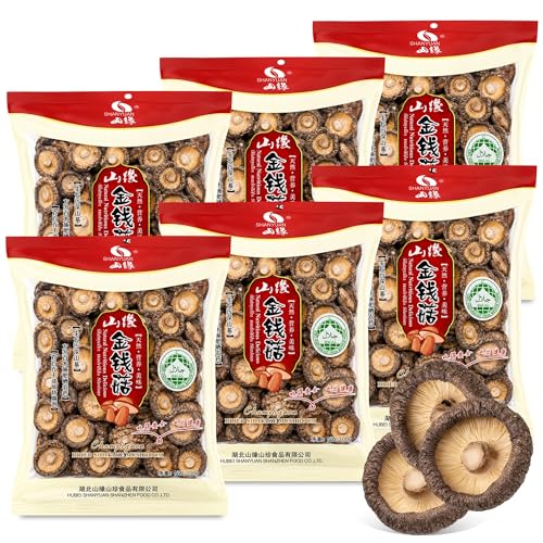 Setas Shiitake Deshidratadas, Hongos Enteros tamaño 2 a 3 cm, sabor umami, ideal para ramen, caldos, sopas y guisos, Sin Conservantes ni colorantes, aptas para veganos y celíacos, 6 Unidades de 100 gr