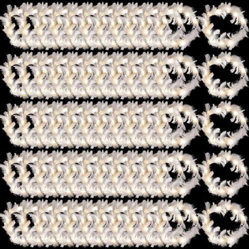 Bandeaux à plumes LED blanc chaud Taiyin | Lot de 100 accessoires lumineux pour cheveux