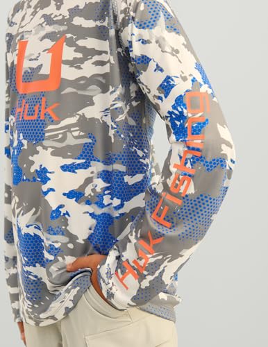 HUK Boys' Icon Kc Scott Patterned Hoodie, Performance Hooded Fishing Shirt4