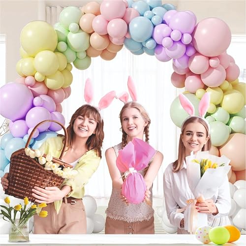 Image of Balloon Decoration Kit - 142 Pcs Pastel Balloons for Birthday, Weddings, Anniversary & New Year Events Garland Set | Birthday Decoration Items for Kids & Adults
