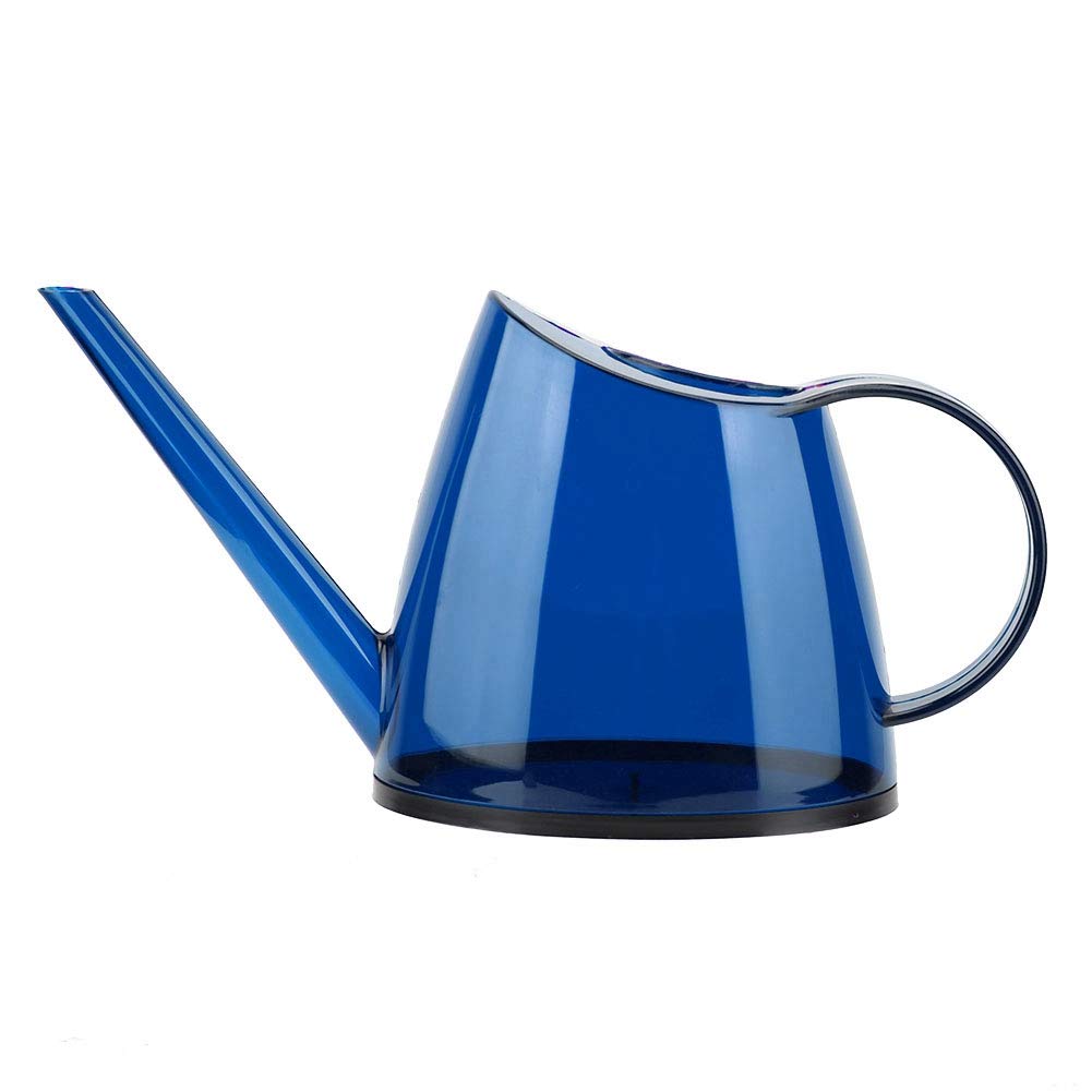 Fashionable Watering Can for Indoor Outdoor Plants 1.2 L Small Watering Cans with Long Spout Uncovered Plastic Gardening Watering Cans for Houseplant Bonsai Potted Flowers Plants(Blue)