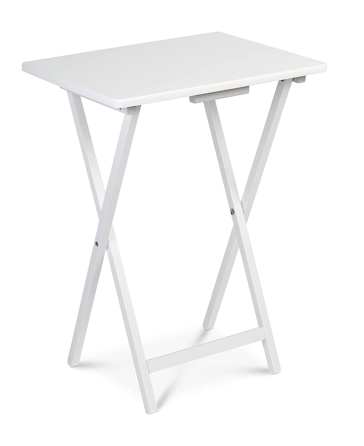 Unibos Foldable Side Table | Bedside Table | Sofa End Table | TV Tray Table | Sofa Bedroom Living Room Office | Coffee Table, Side Tables, Snack Tables | Table for Living Room | WHITE
