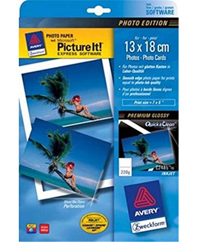 Avery C2485-10 Photocards Quick&clea 10 13X18 13 x...