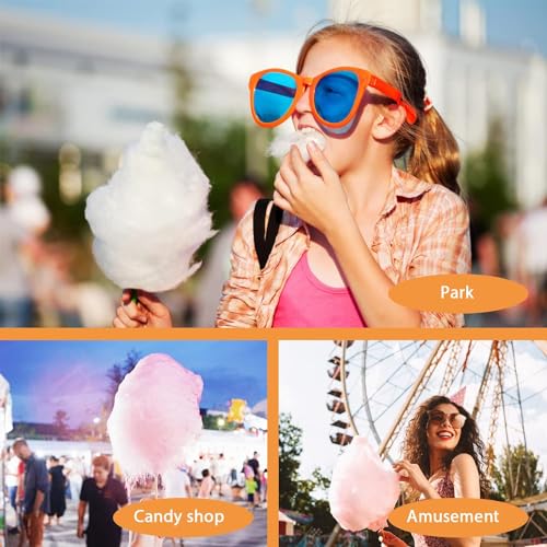 Qiang Cotton Candy Machine Kommerziell 1200W Zuckerwatte Maschine,Zuckerwattenmaschiene Mit 18-Zoll-Edelstahlschüssel und Messlöffel Für Zuhause Kindergeburtstag Party – Bild 3
