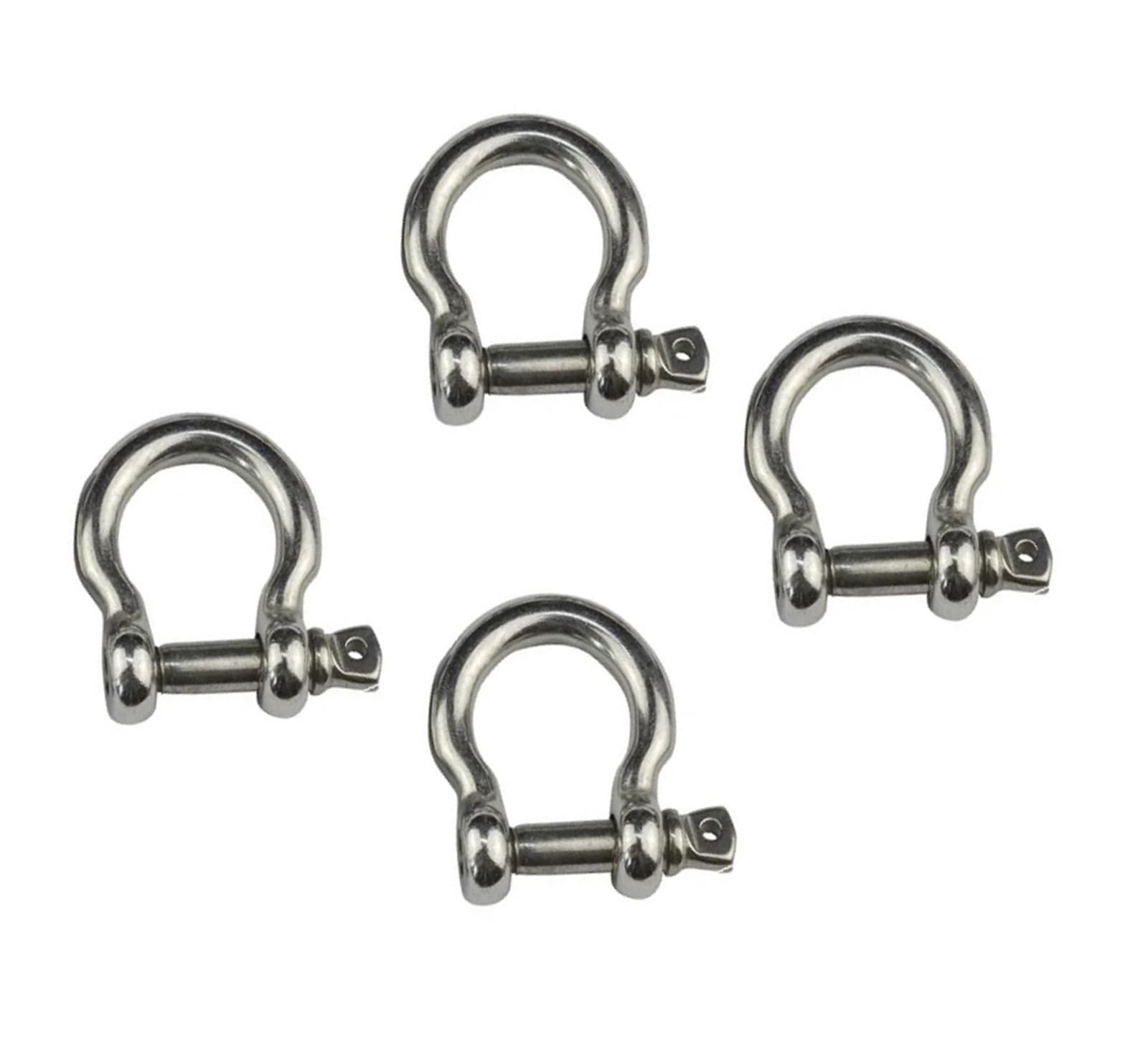 5 grilletes de Acero Inoxidable 304 con Pasador roscado, de 4 mm, 5 mm, 6 mm, 8 mm y 10 mm, for Pulseras de Supervivencia.(10mm)