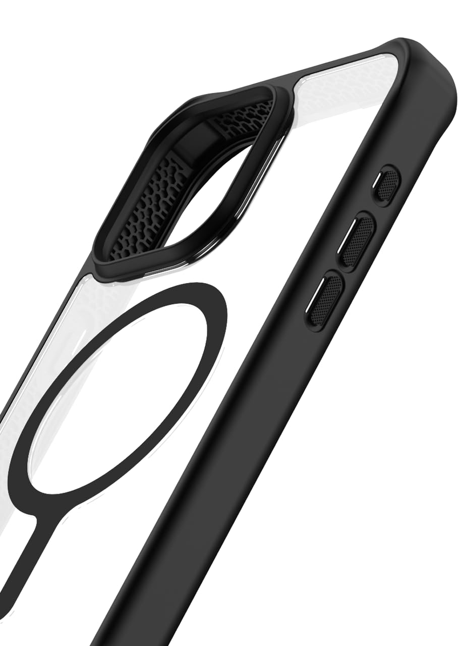 ITSKIN iPhone 15 PRO MAX CASE HYBRIB -R Solid Compatible with MAGSAFE -Plain Black