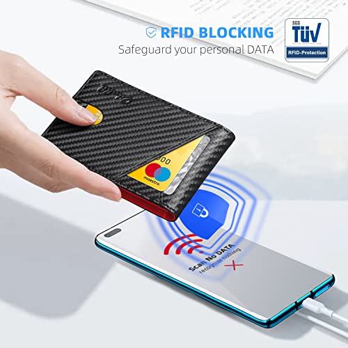Image of Zitahli Slim Wallet for Men,RFID Blocking Leather Bifold with Money Clip | Minimalist Front Pocket Design, Holds 12 Cards, RFID Protection, Gifts for Men on Birthdays, Father's Day, and Christmas