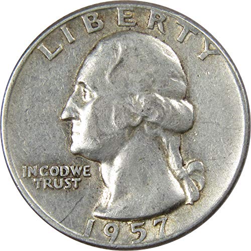 1957 Washington Quarter Circulated Silver 25c Coin Collectible