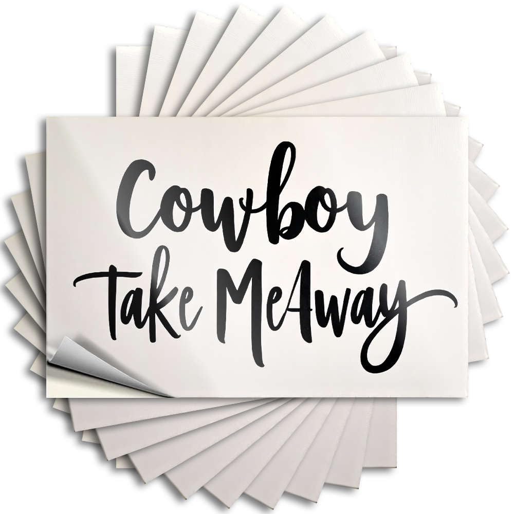 Space Helmet Stickers - Cowboy Take Me Away. Spring Durable Sticker Easy Apply for Quick Decor(12X18CM)