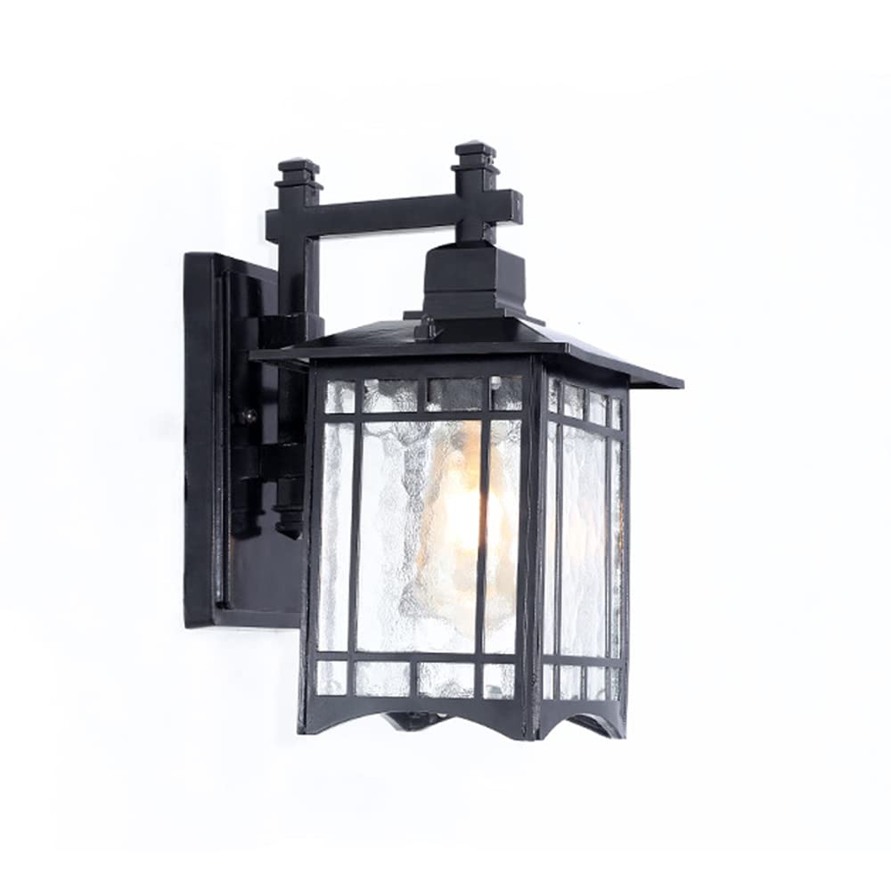 Applique extérieure E27 haut de gamme lanterne design bronze pour entrée chic