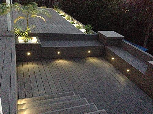 INDARUN Warm White Led Decking Lights Outdoor Waterproof IP67 Ø30MM 12V - Led Plinth Light Kits for Terrace/Patio/Path/Wall/Garden/Decoration, 10 Packs - Image 6
