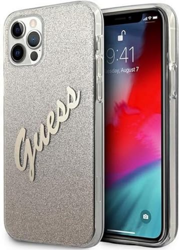 Guess Vintage Glitter Collection Coque GUHCP12LPCUGLSGO pour iPhone 12 Pro Max, Doré