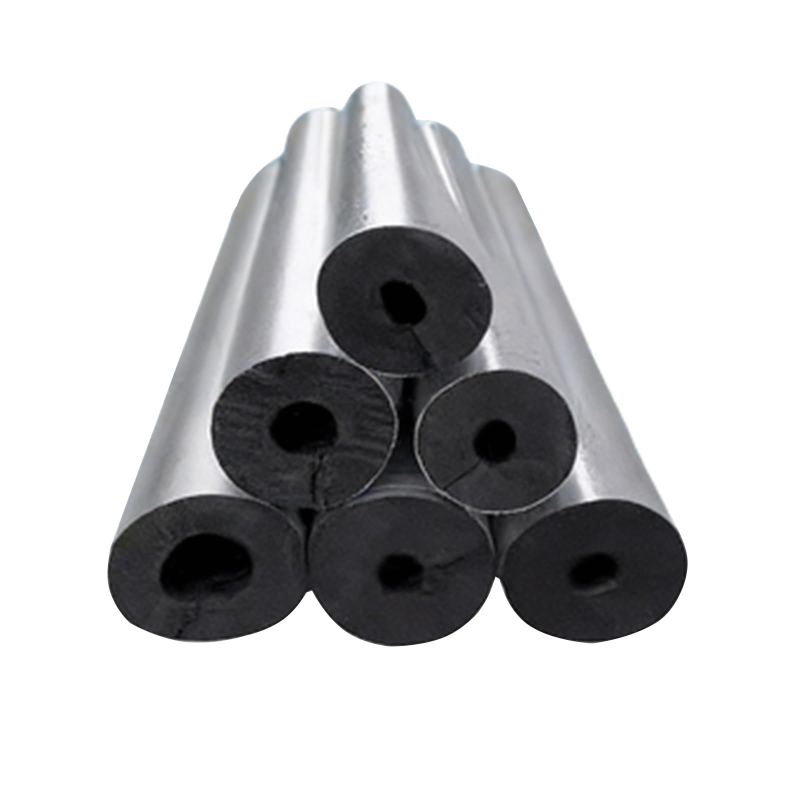 6 Piezas Aislamiento de tuberías de espuma, 1m Fundas De Aislamiento Térmico for Tuberías Exteriores,Coquilla Aislante De Papel De Aluminio Autoadhesivo, Retardante De Llama(16mmID)