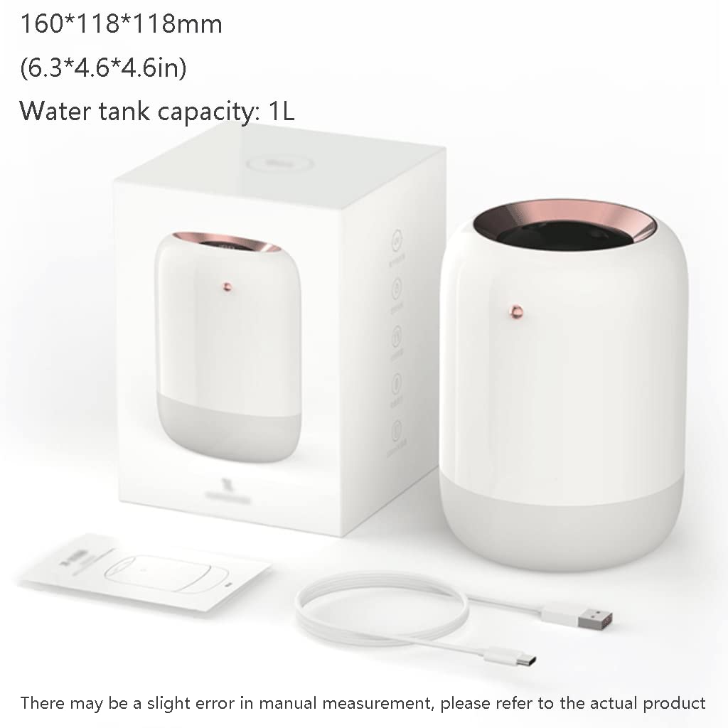Humidificateur à Double pulvérisation, diffuseur de Brume fraîche à ultrasons 500 ML / 1 l, Fonctionnement Silencieux, Fonction d'arrêt Automatique sans Eau à 2 Modes de Brume
