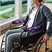 Uorisanigo Wheelchair Armrest Covers Purple Butterfly Floral Wheel Chair Accessories Adults 2 Pack Wheelchair Arm Pads for Office Transport Chair Pressure Relief