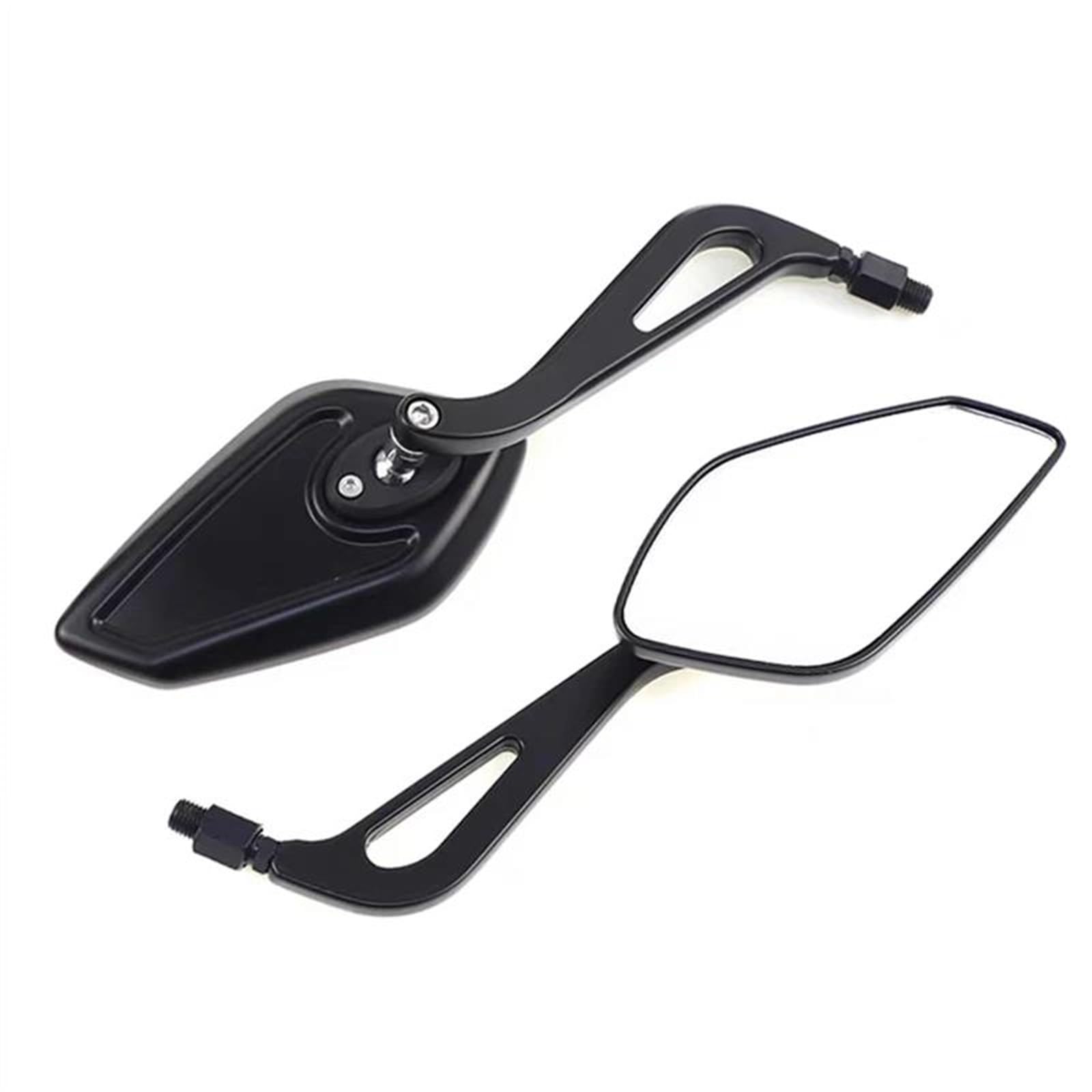 Espejo retrovisor de motocicleta retrovisores universales 8mm 10mm aluminio negro