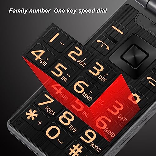 Flip Phone med Stora Knappar och 5900mAh Batteri för Utomhusbruk