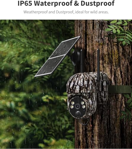 Ebitcam Cellular Trail Cameras with SD&4G LTE SIM Card, 360° Full View, 2K Live Streaming, Remote Phone Access, Solar Wireless Game/Deer Cameras Night Vision, Motion Activated, IP65 Waterproof (2pack) - Thumbnail 5