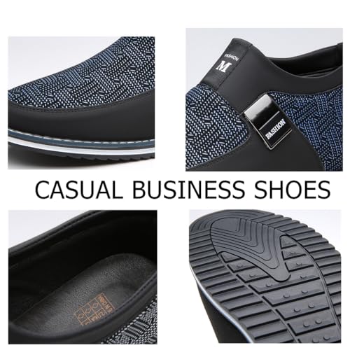 Veslexth Men Mid Top Shoes Casual Slip On Loafers Durable Fashion Boots Male Dress Sneakers2