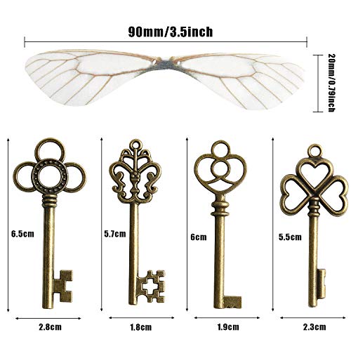 Sannix 65181689628 30 Pcs Vintage Skeleton Keys Flying Keys Charms thumb #1