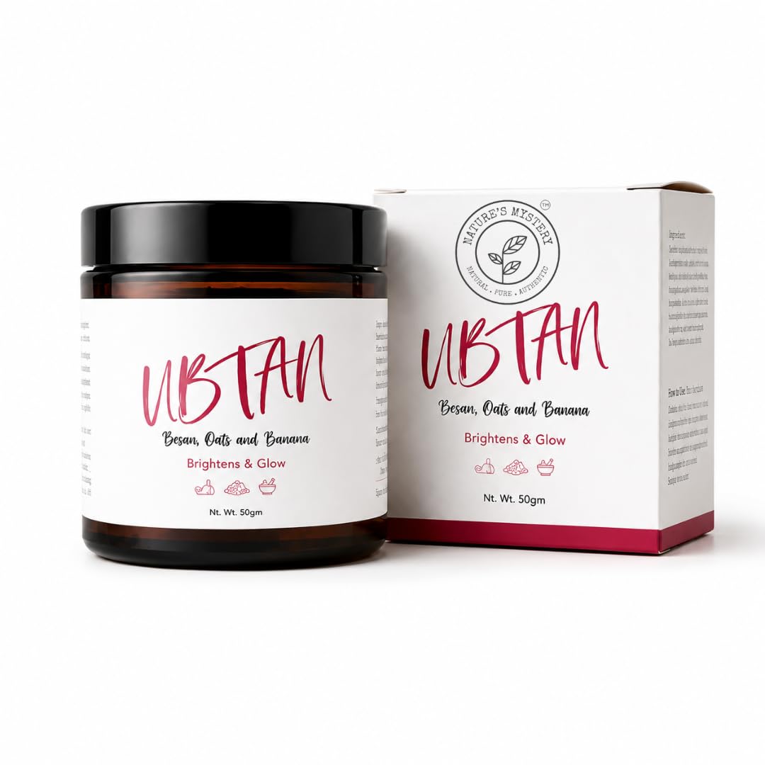 Nature Mystery Unisex Homemade Ubtan Powder for Face & Body | With Banana, Rice, Oats & Besan | Skin Brightening, Tan Removal & Gentle Exfoliation | Removes Dead Skin & Improves Glow | 50 g