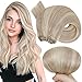 Hetto Weft Extensions Blonde Human Hair 22 Inch 100g Sew in Weft Hair Extensions Brazilian Remy Hair Blonde Highlights Weft Human Hair Weaving Extensions