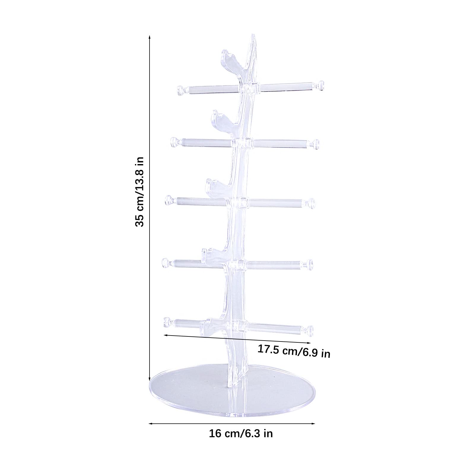 Espositore per Occhiali da Sole a 5 Strati, Porta Occhiali da Esposizione in Plastica, Occhiali da Sole Rack, Occhiali Stand, Adatto per Riporre Occhiali da Sole,Occhiali Miopia,Occhiali da Lettura