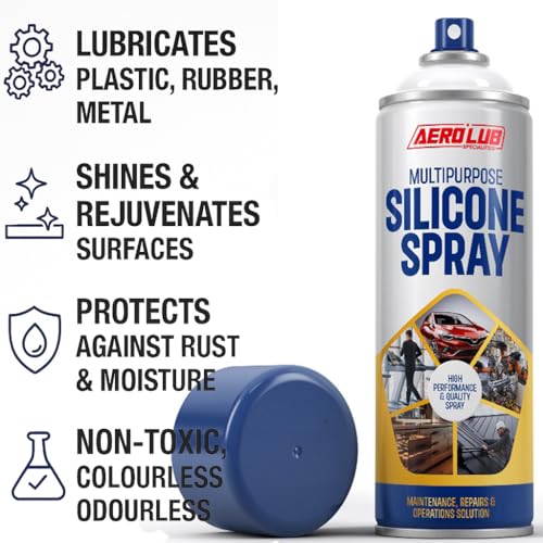 Image of Premium Silicone Spray for Car Rubber, Window Channels & Bike (400ml) | Multipurpose Lubricant for Treadmill, Plastic, Metal & Door Hinges | Anti-Rust, Shines & Restores