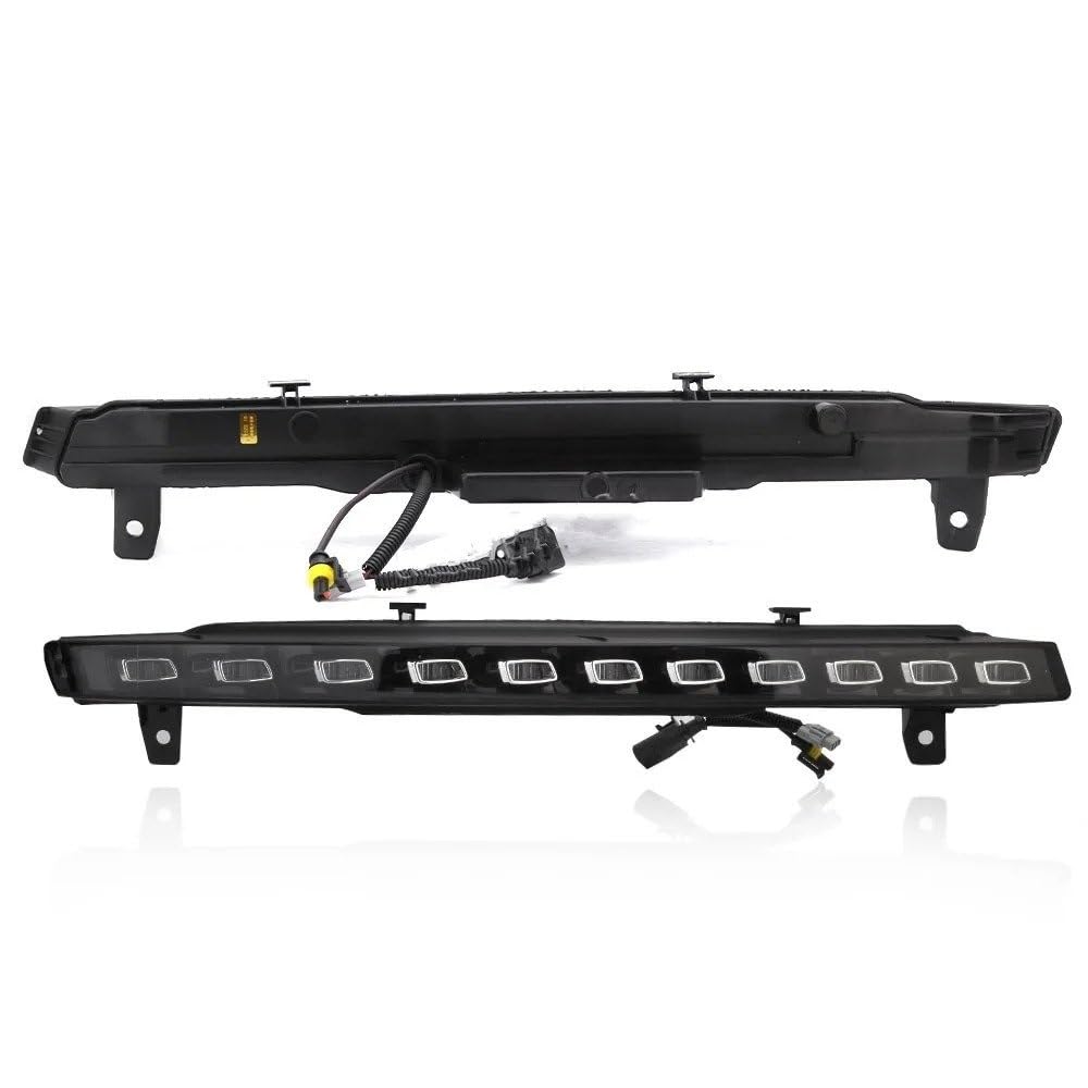 Luces Antiniebla Niebla 2 Bombillas LED Antiniebla De 12 V Para Q7 2010 2011 2012 2013 2014 2015 Con Función De Señal De Giro Amarilla Dinámica Para Coche DRL Luz Diurna
