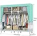 Portable Wardrobe Cloth Wardrobe Wardrobe Bedroom Combination Cloth Simple Steel Tube Bold Thickening All Steel Frame Household Fabric Storage,a Portable Cloth Hanger