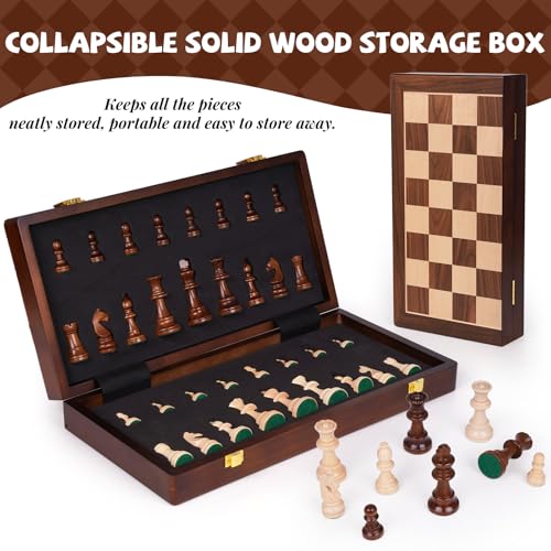 Juego de Ajedrez de Madera Grande 17 pulgadas miniatura 4