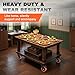 4 Inch Caster Wheels, Heavy Duty Casters Set of 4 Locking Casters Swivel Polyurethane(PU) Industrial Wheels, Castor Wheel for Cart Furniture and Workbench