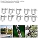 ChengyuWei 10Pcs M5 Stainless Steel D Ring Shackles, Stainless Steel Bow Shackle with Screw Pin for Traction Steel Wire, Anchor Towing Off Road Recovery, D Shape Shackle, Straight D Shackle
