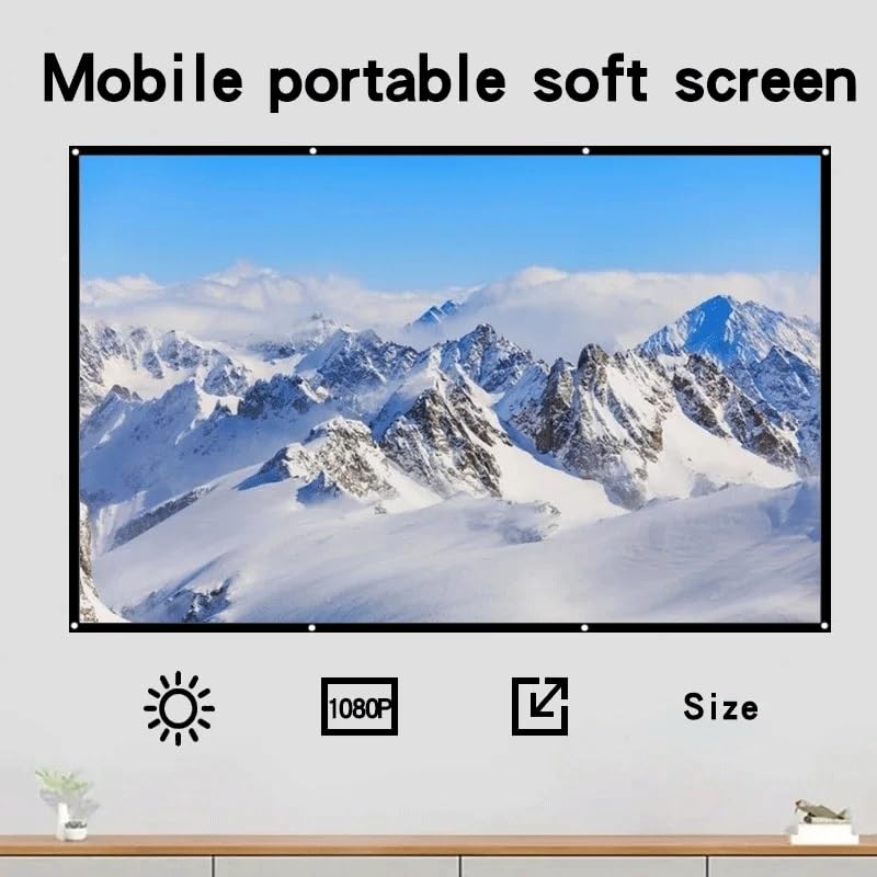 Pantalla de proyección portátil para interior y exterior 120 pulg miniatura 2