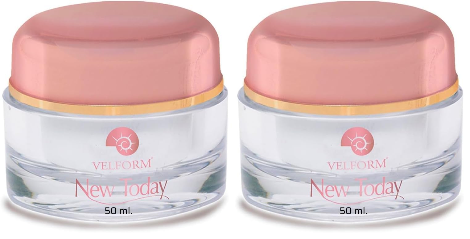 VELFORM - Crème de soin visage New Today - 50ml, Lutte contre les tâches de vieillesse et réduit les cicatrices, produit anti-âge, à base d'extrait protéique de l'escargot (Lot de 2)