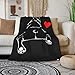 HGOD Designs Bulldoggen-Decke, für Mädchen und Jungen, weiche, warme Bulldoggen-Überwurfdecke und Fleece-Flanelldecke für Couch, Bett, Wohnzimmer, Dekoration, 130 x 150 cm