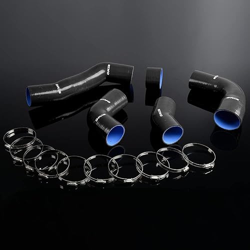 G-PLUS Manguera de entrada de enfriador de silicona compatible con Toyota Supra 2JZ JZA80 1993-2002, color negro