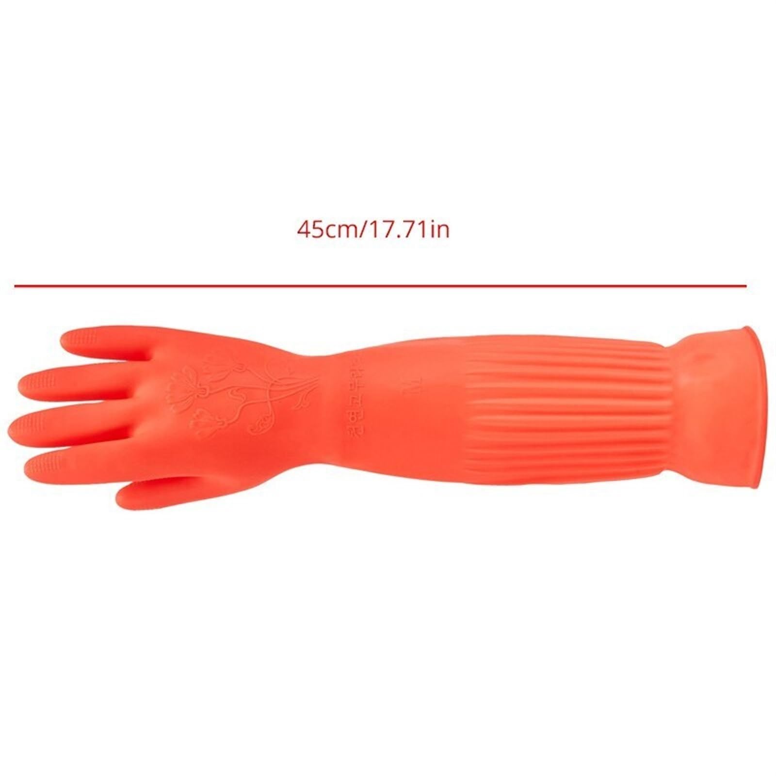 Guantes domésticos de lavado de caucho impermeable Latex Dishwashing Gloves, Non Slip Kitchen Cleaning Rubber Gloves(Giallo)