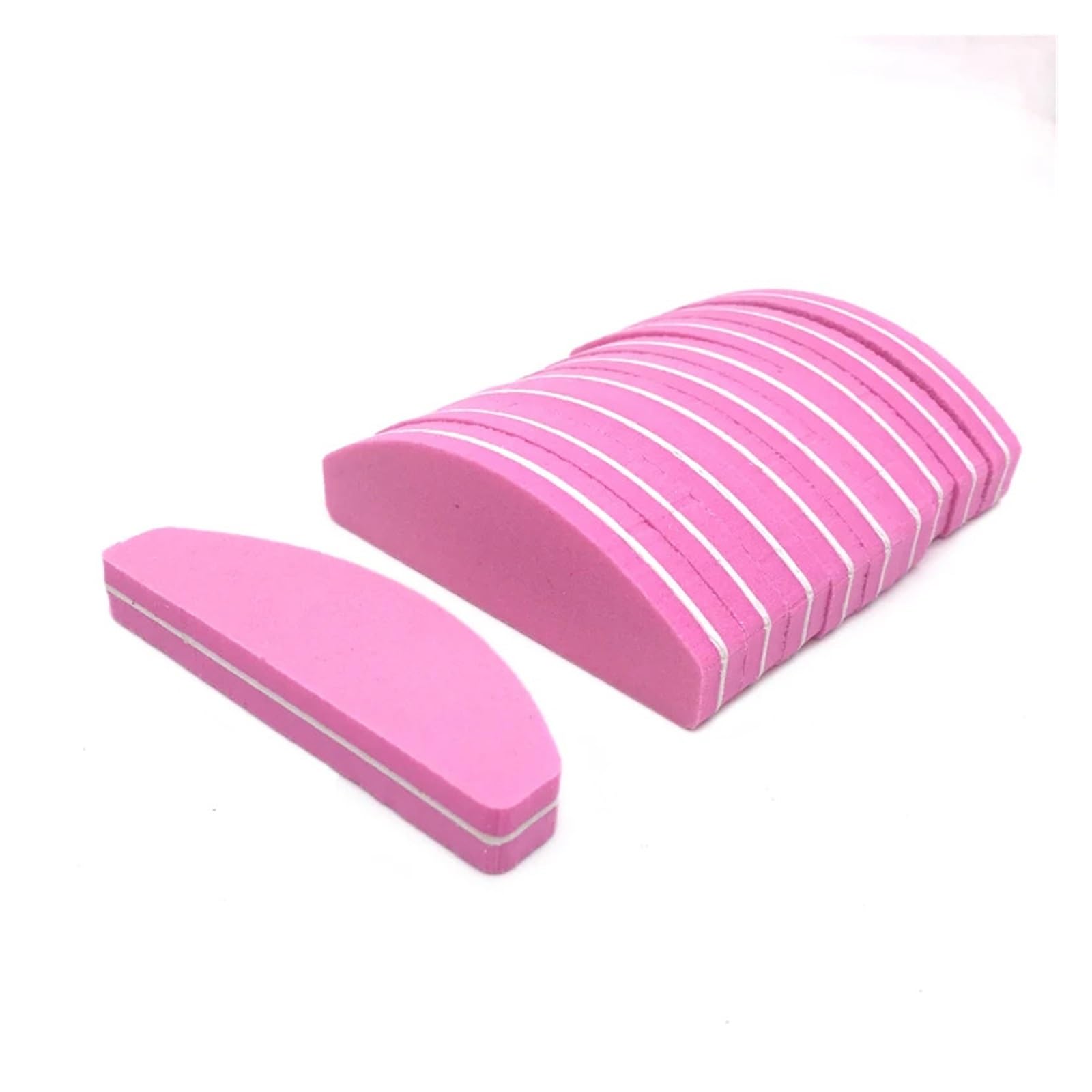 Bloc de polissage des ongles, limes à lavables, lime tampon Double face, éponge, outil manucure, 10 pièces(Pink)
