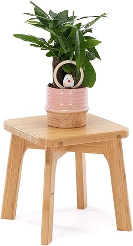 Miniatura 28 de Taburete pequeño para lavabo de baño, taburete pequeño de madera de 7.3 pulgadas para niños, antideslizante, esquinas redondas, fácil de montar para
