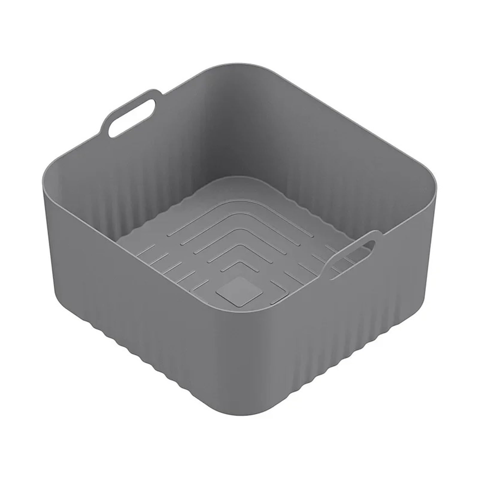 Silicone friteuse à air 17cm plat réutilisable antiadhésif gris cuisine