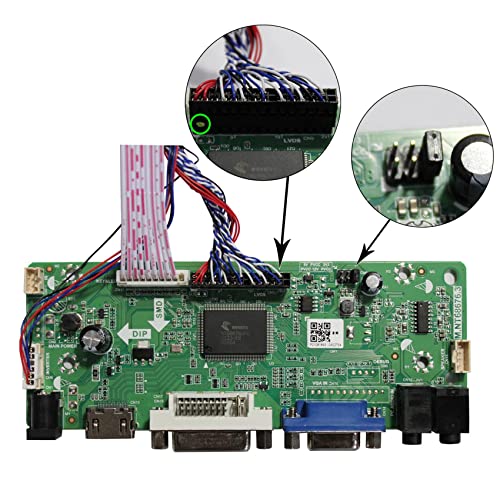 Image of VGA DVI Audio LVDs Controller Board 40 Pin for 15.6 inch 17.3 inch 1920x1080 B156HW01 LP156WF1 N173HGE-L21 B173HW01 LP173WF1 WLED LCD Screen