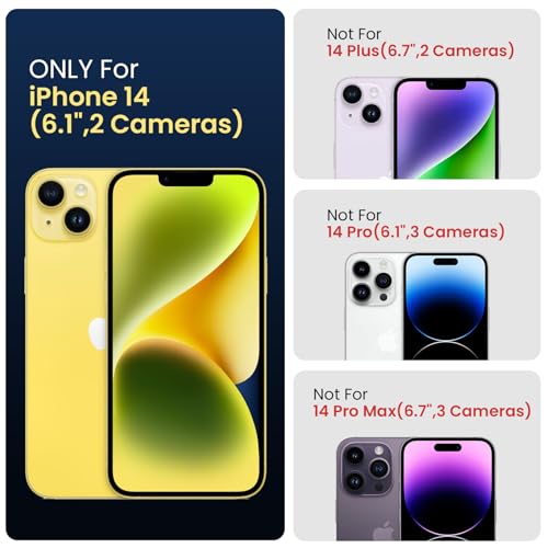 Image of FireNova Designed for iPhone 14 Case, Silicone Upgraded [Camera Protection] Phone Case, Soft Anti-Scratch Microfiber Lining Inside, 6.1 inch, Klein Blue