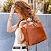 Portland Leather Goods Mini Crossbody Tote Bag for Women – Handmade from from the Finest Full-Grain Hides – Features an Outside Pocket & an Adjustable Strap – Honey