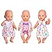 Ebuddy 3 Sets Doll Clothes Sets for 14 to 16 Inch Alive Baby Dolls, New Born baby Dolls, Bitty baby dolls and 18 Inch American Girl Dolls