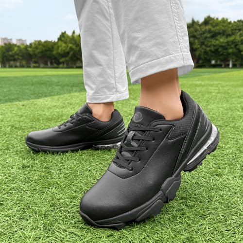 Image of Spikes Golf Shoes Men Training Golf Sneakers Comfortable Walking Footwears for Golfers