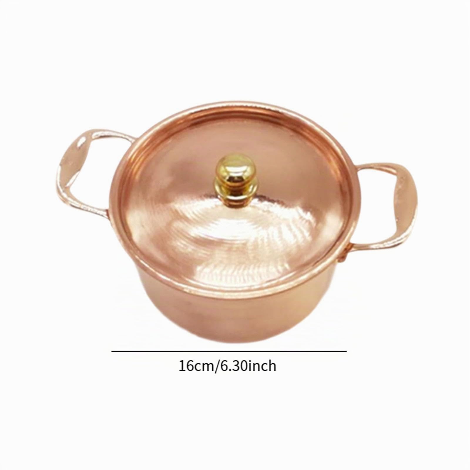 Baoblaze Pentola in Rame con Coperchio per Induzione - Antiaderente per Zuppa, Cucina Domestica Commerciale