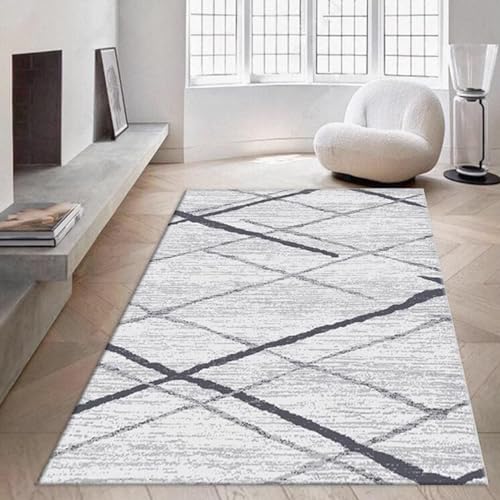 Alfombra de pasillo gris lavable de 1x2m para pasillos y corredor de hogar 5
